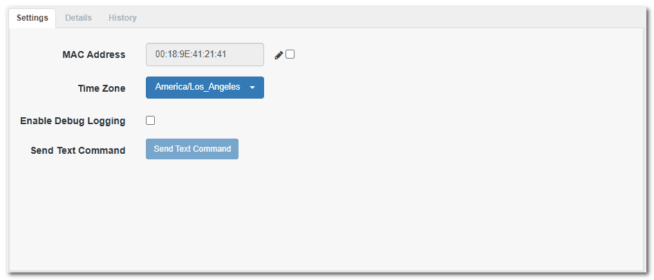 Aero Controller Settings Aero Controller Settings